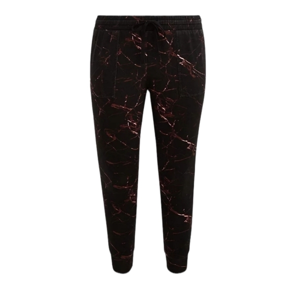 4X - Torrid | CLASSIC FIT JOGGER - ULTRA SOFT FLEECE BLACK MARBLE - Picture 5 of 5